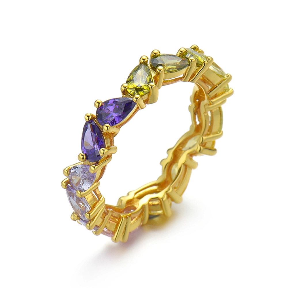 Colorful Pear Shaped Eternity Ring 1