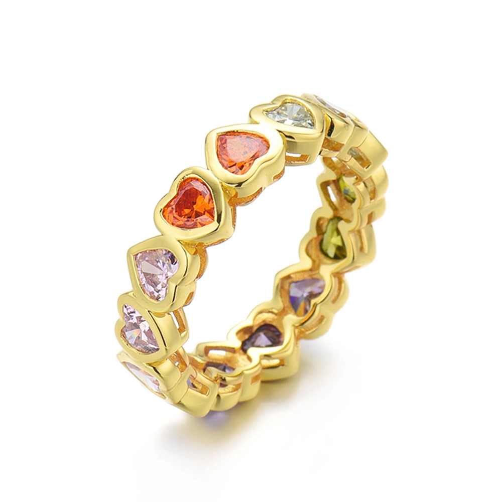 Colorful Heart Eternity Ring 1
