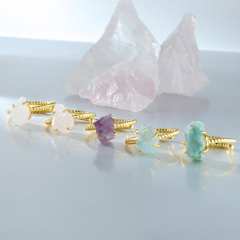 Irregular Hexagon Amethyst Ring 1