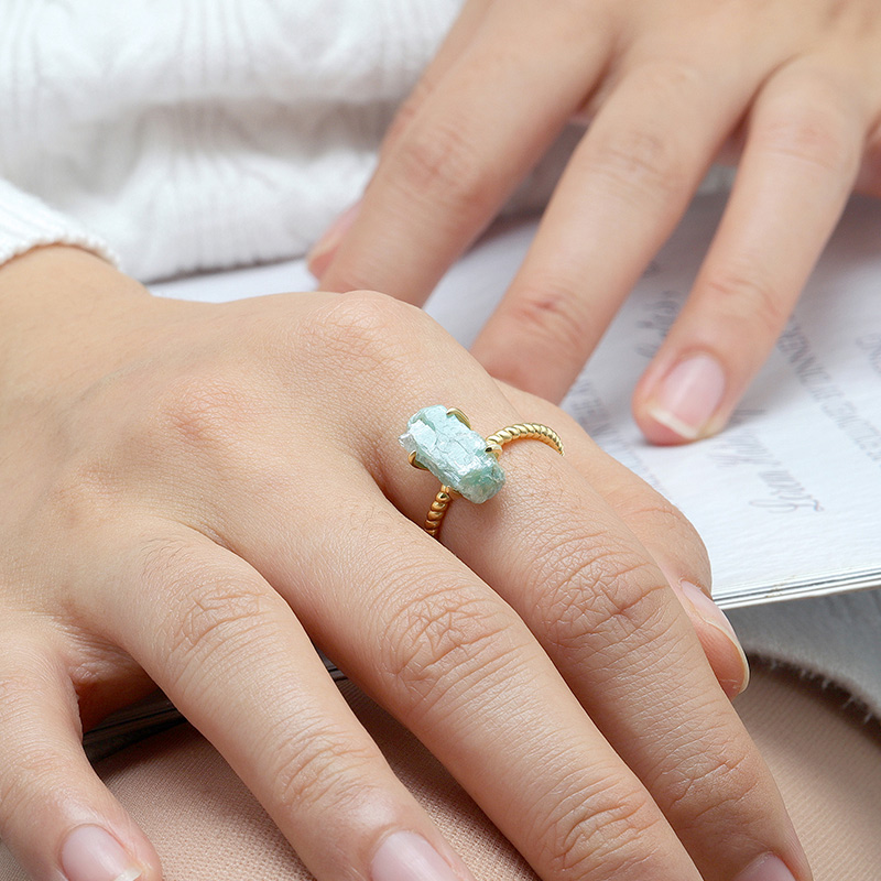 Irregular Hexagon Amethyst Ring 4