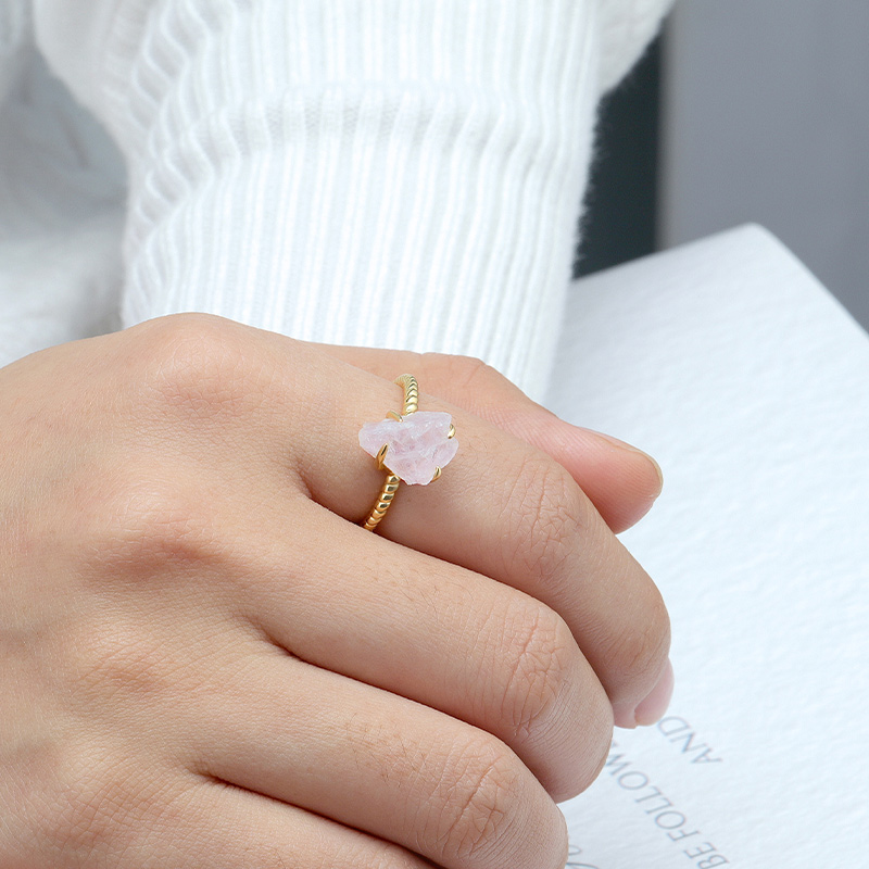 Irregular Hexagon Amethyst Ring 8