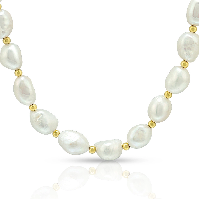 9 10mm Baroque Pearl Choker Necklace 1