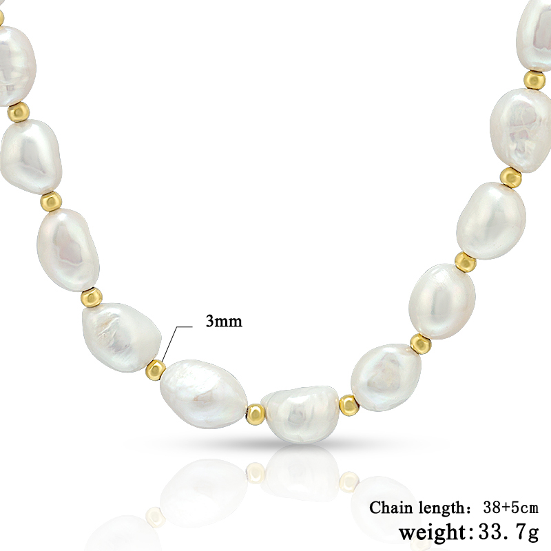 9 10mm Baroque Pearl Choker Necklace 8