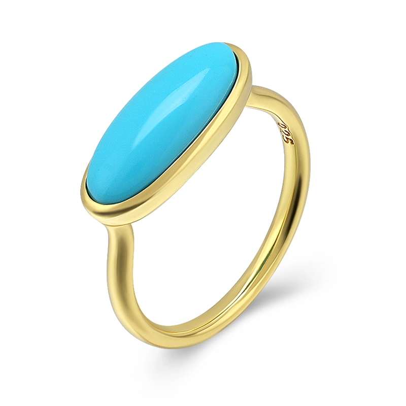 Geometric Synthetic Turquoise Ring 1