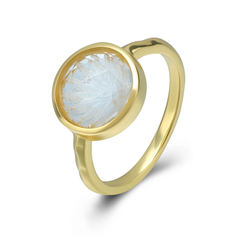 Japanese Kiriko White Crystal Ring 1