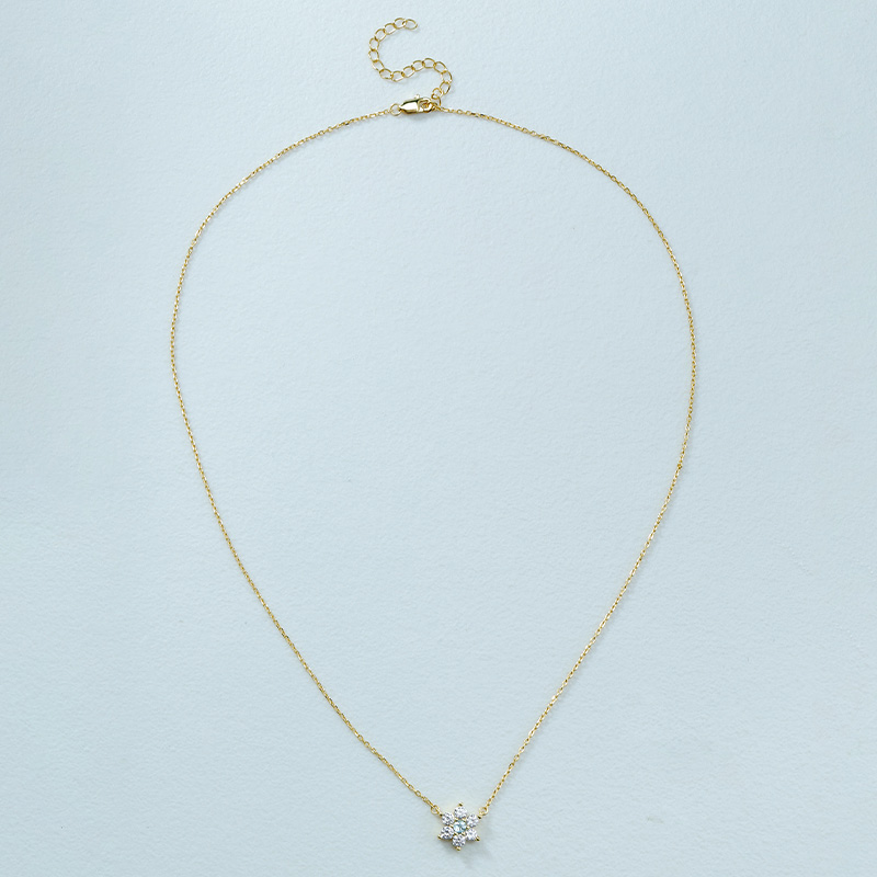 Sky Blue Sapphire Flower Necklace 2