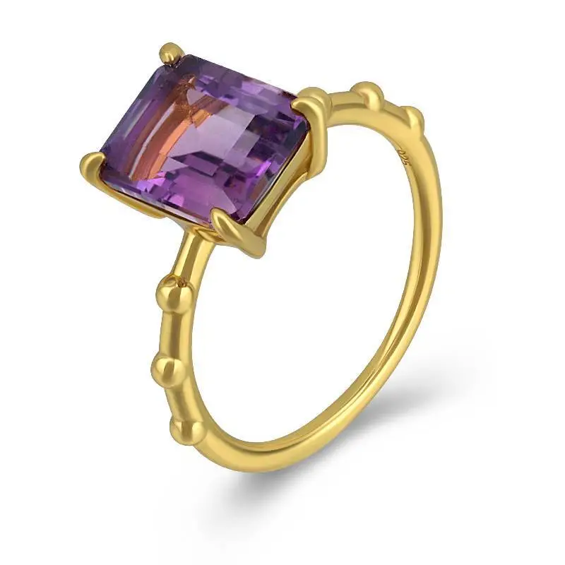 Octagon Amethyst Ring 1