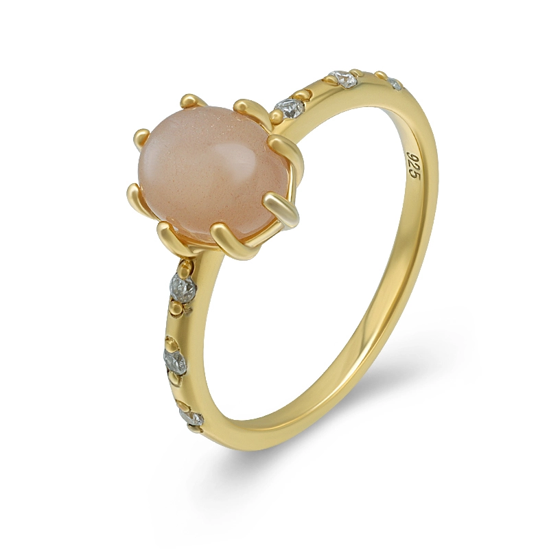 Orange Moonstone Ring 1