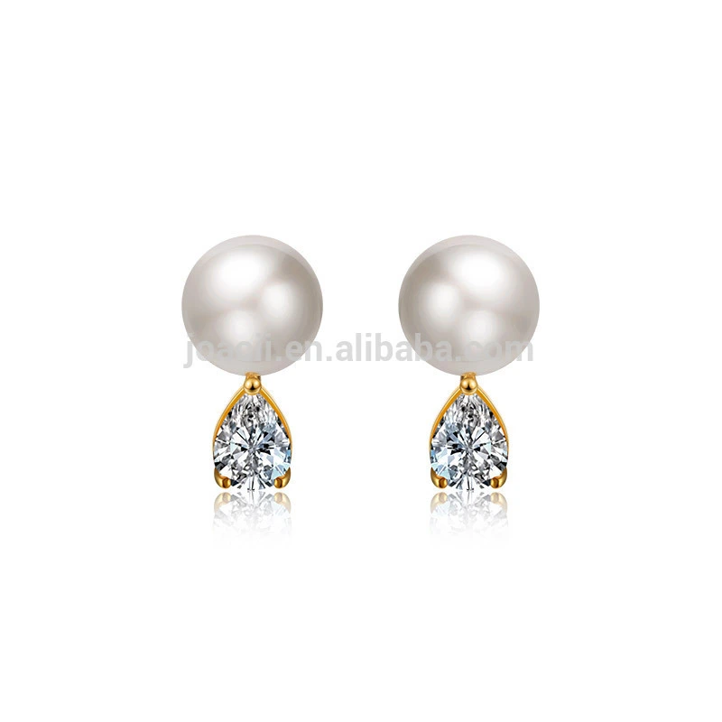 Joacii freshwater pearl 18k gold plated jewelry earrings 1