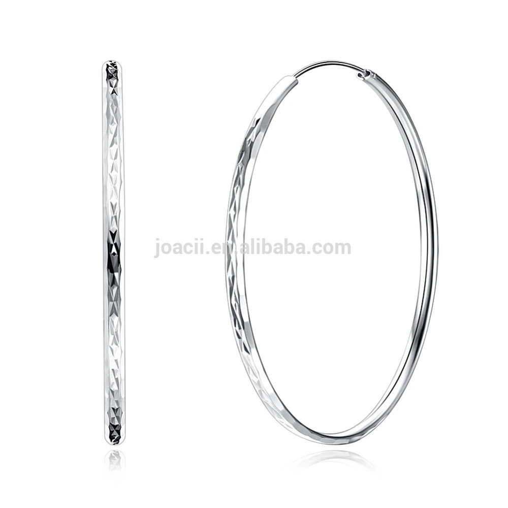 Joacii Women Simple European Large 925 Sterling Silver Hoop Earrings for Party 1