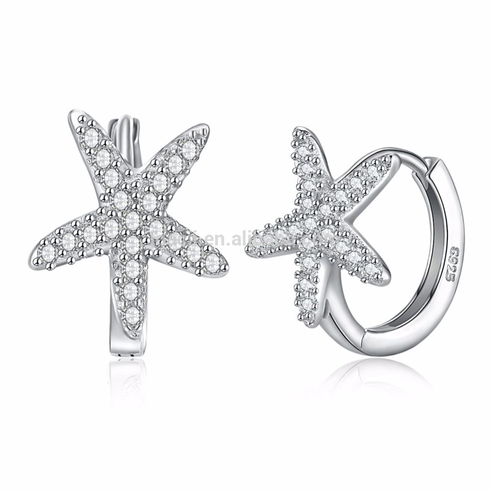 Joacii Unique Starfish Design Sterling Silver Clip-on Earrings Women 1