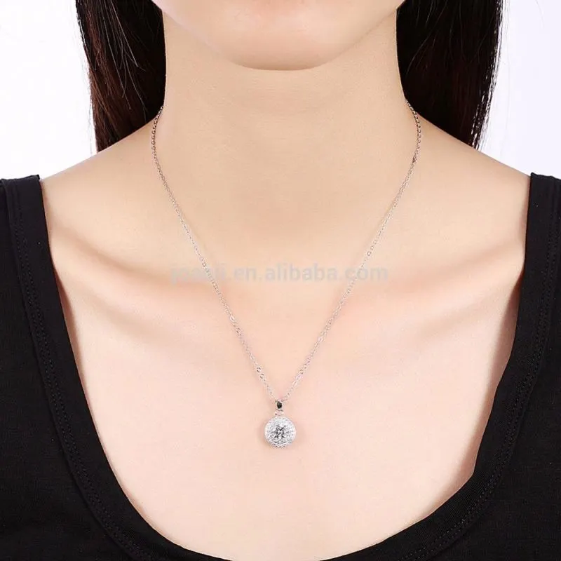 Joacii Round Shape 925 Sterling Silver Hip Hop Jewelry Pendant 1
