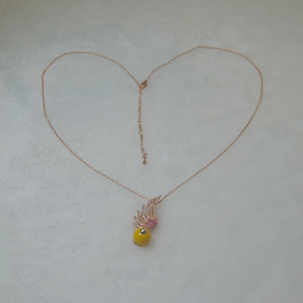 New Design Feather Shape Silver Jewelry O-Chain Necklace 1