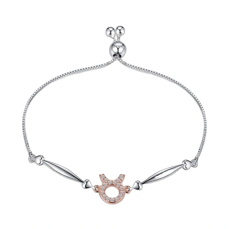 Joacii Fashion Jewelry Twelve Constellations Bracelets Taurus Silver Bracelets 1