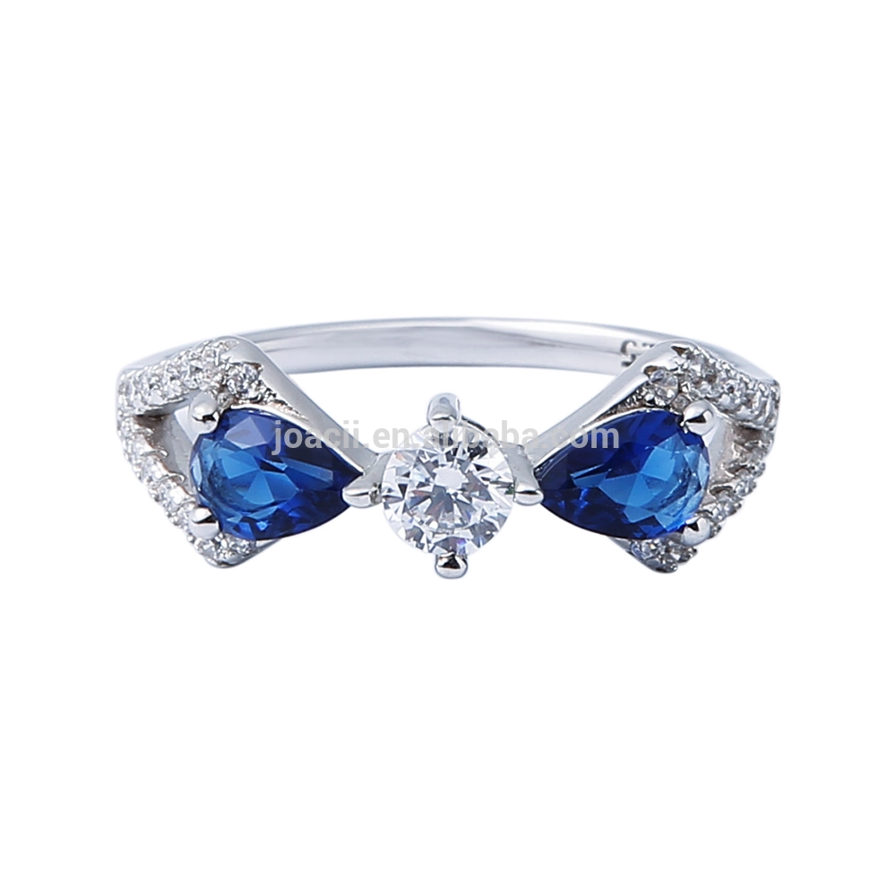 Sterling Silver 925 Accessories Women Jewelry Sapphire Ring With Vergulde Sieraden 1