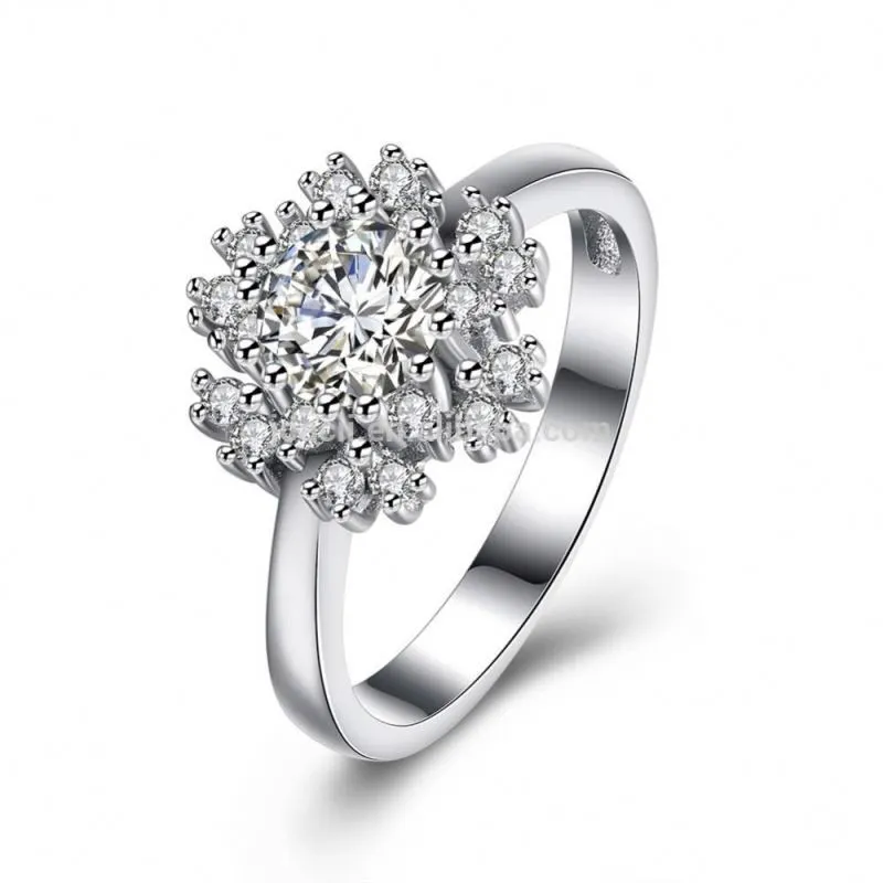 Joacii Stylish Snow Design Aaa Cz Zircon Sterling Silver Wedding Ring With Gioielli Da Donna 1