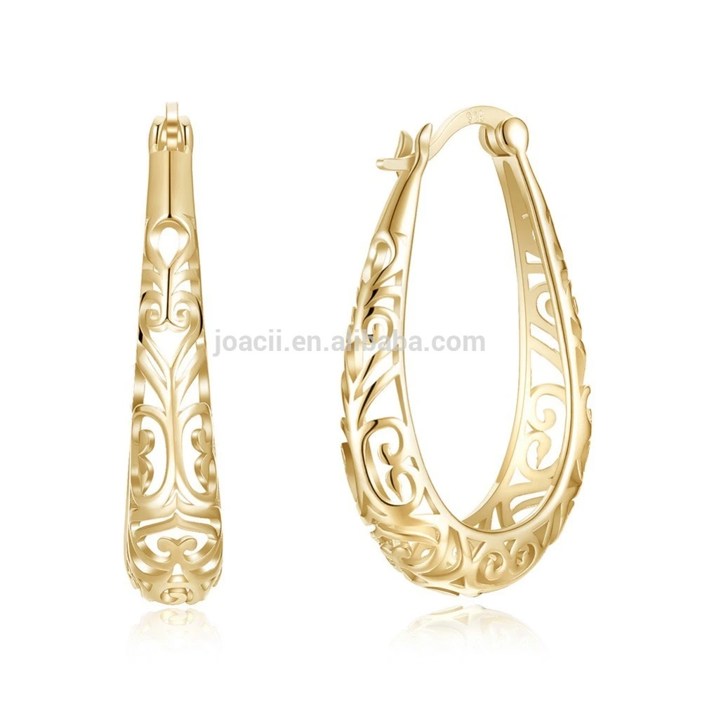Joacii Custom Earrings Women's Hollow Sterling Silver Clip-on Earrings 1