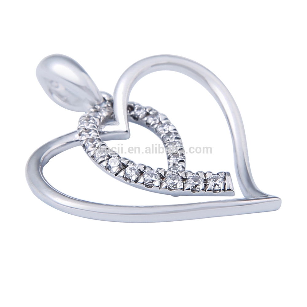 Customs Pendant 18K Gold Heart 925 Sterling Fashion Women Jewelry Necklace With Vergulde Sieraden 1