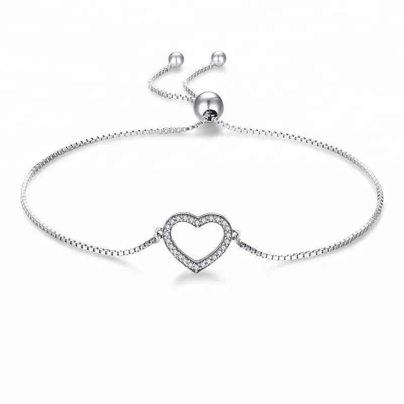 Joacii Hollow Heart Design Oxidized 925 Silver Jewelry Bracelets With Armilla 1