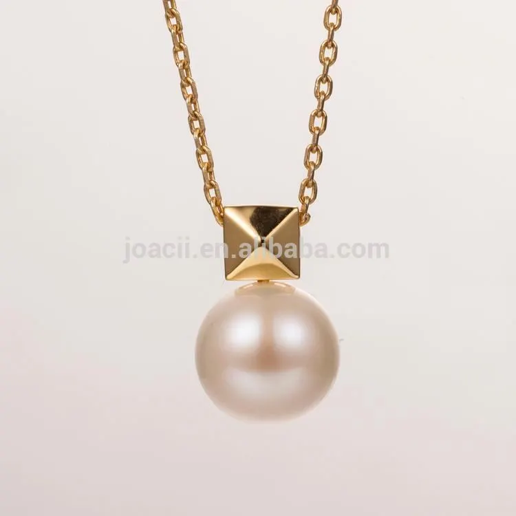 18K Gold Chain Women Freshwater Pearl Necklace 1