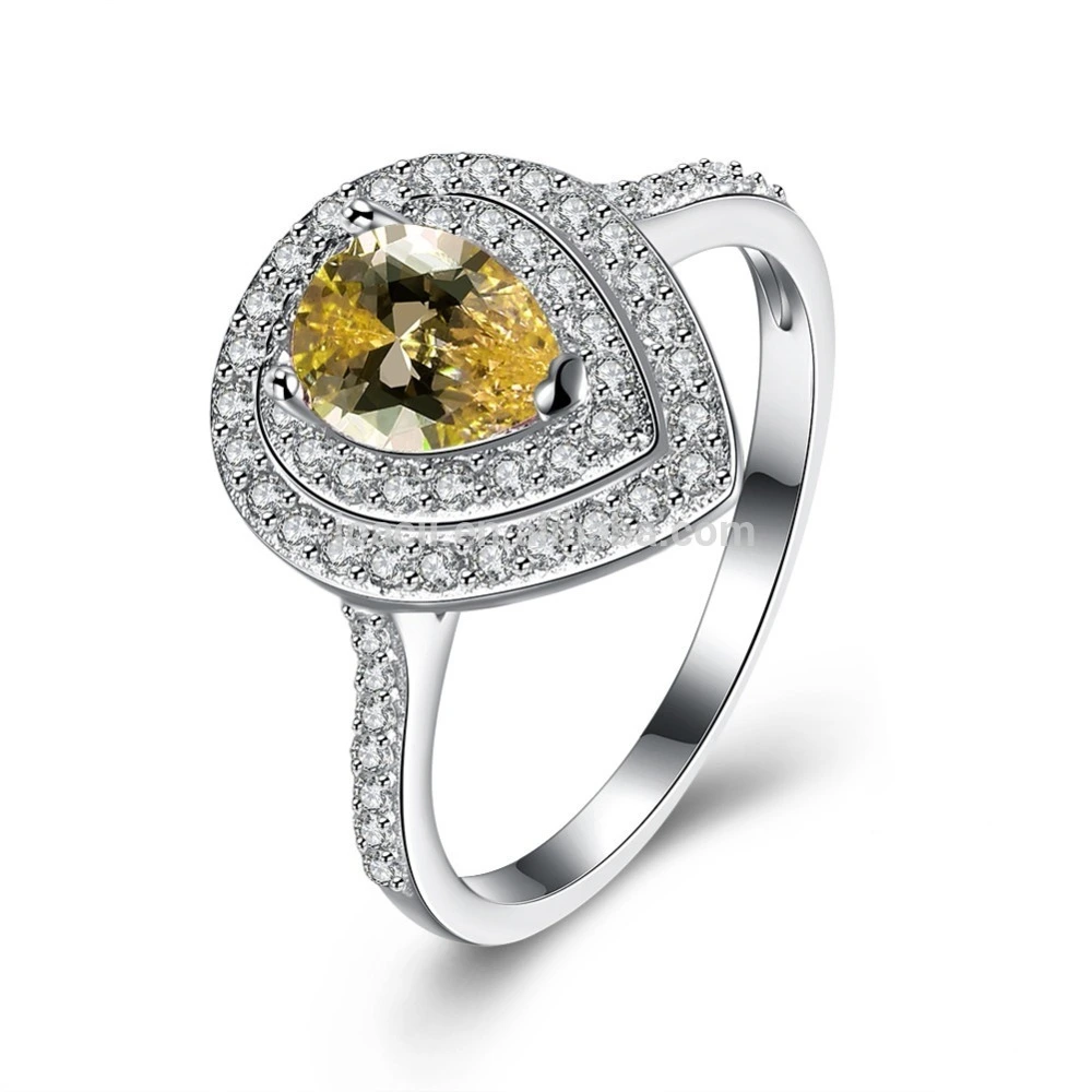 Pear Cut Gemstone 925 Sterling Silver Ring for Women 1