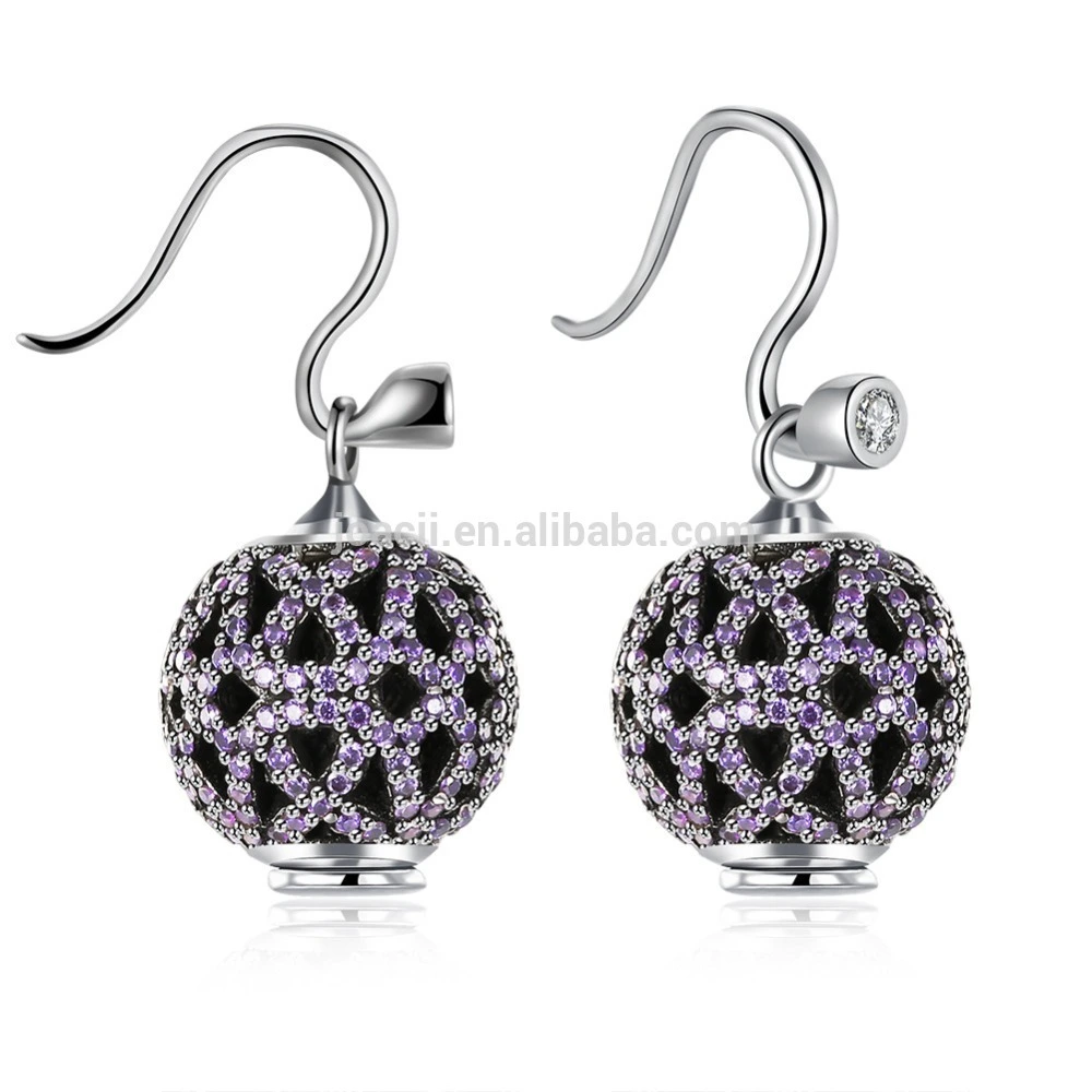Joacii Women Purple Zircon Stone Charm Earrings for Women and Girls 1