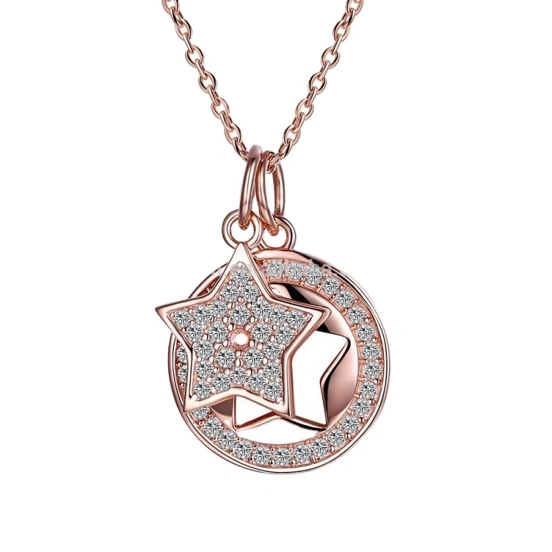 Joacii Zircon Stone Star Design 925 Sterling Silver Necklace Pendant for Girl 1