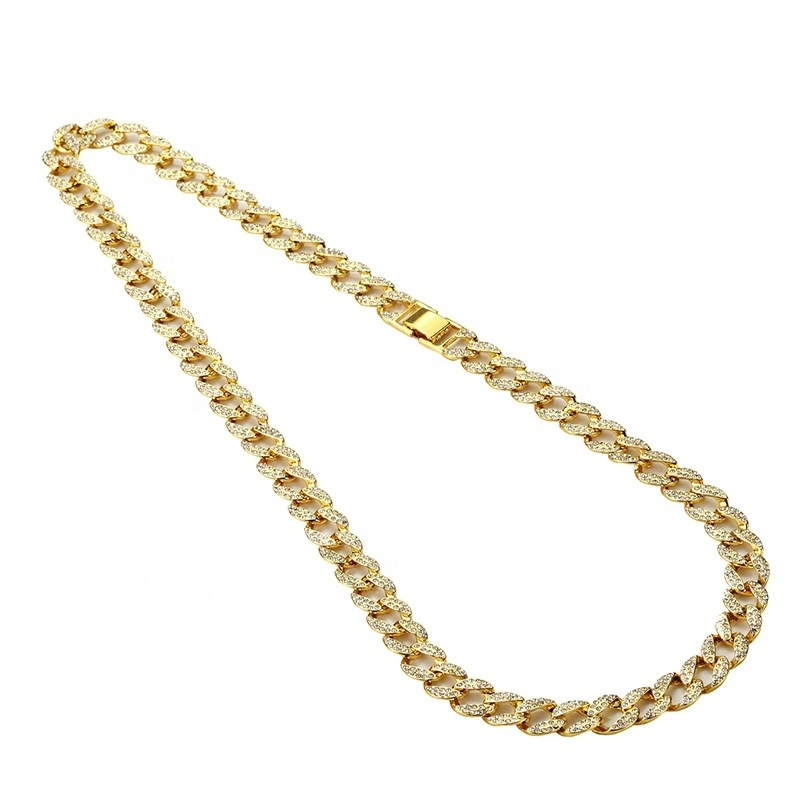 Miami Link Choker 925 Silver Chain Cuban Necklace With Collana 1