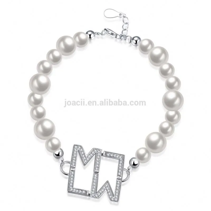 Joacii Unique Beaded Jewelry Bracelet Freshwater Pearl Bracelet with 18K Silver Plated 1