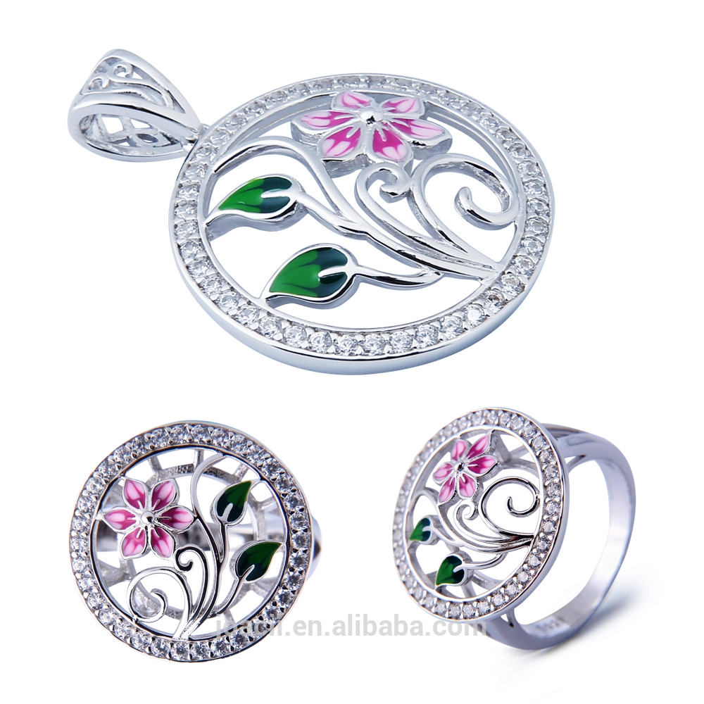 Joacii Luxury Wedding Bridal Gemstone Custom Enamel 925 Cheap Jewelry Sets for Women 1