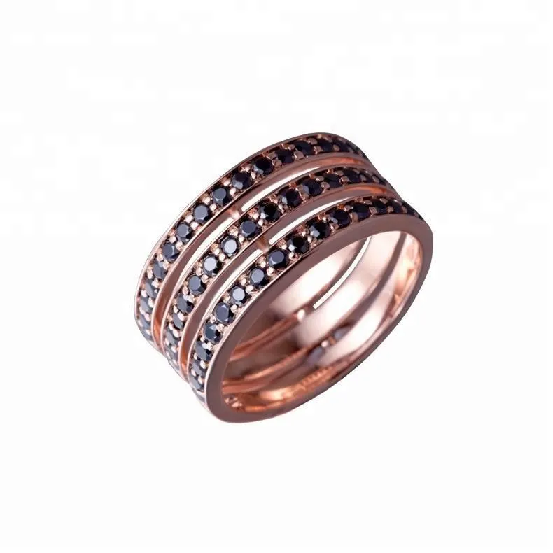 Joacii 18K Rose Gold Plated Hollow 925 Silver Zirconia Ring With Patella Aurum Jewelry 1