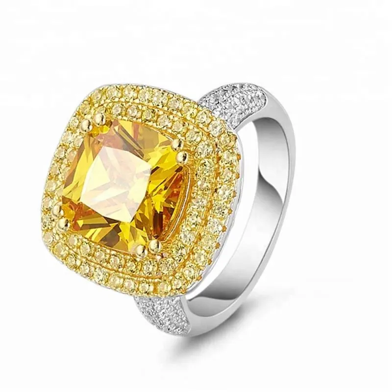 Joacii Iced Out Pave Setting Aaa Cubic Zircon Big Stone Gemstone Rings With Squillare 1