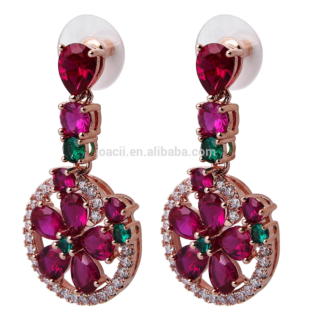 Ruby Design Jewelry Women 925 Sterling Silver Earings With Gioielli Placcati In Oro 1