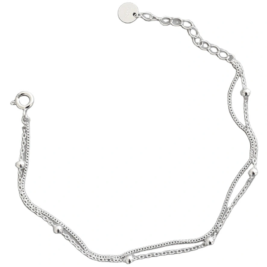 925 Sterling Silver Satellite Bracelet Chain 14k Gold Plated Jewelry anklet bracelet Bilekli 1