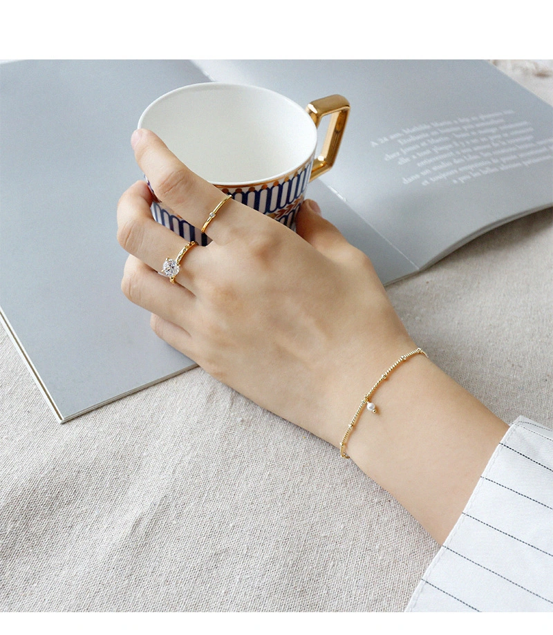 2021 bracelet 925 Sterling Silver chain Bracelet 14k Gold Plated Jewelry anklet bracelet 1