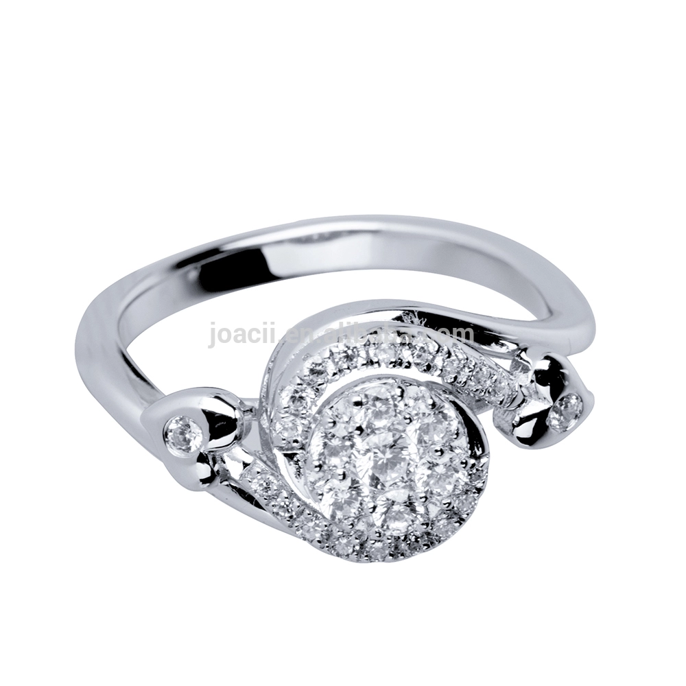 New Model Fashion Women Jewelry Silver Diamond Wedding Ring With Gioielli Placcati In Oro 1