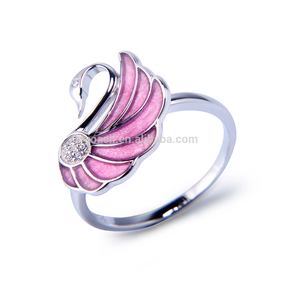 Joacii 925 Diamond Modern Stylish Jewelry Swan Silver Ring 1