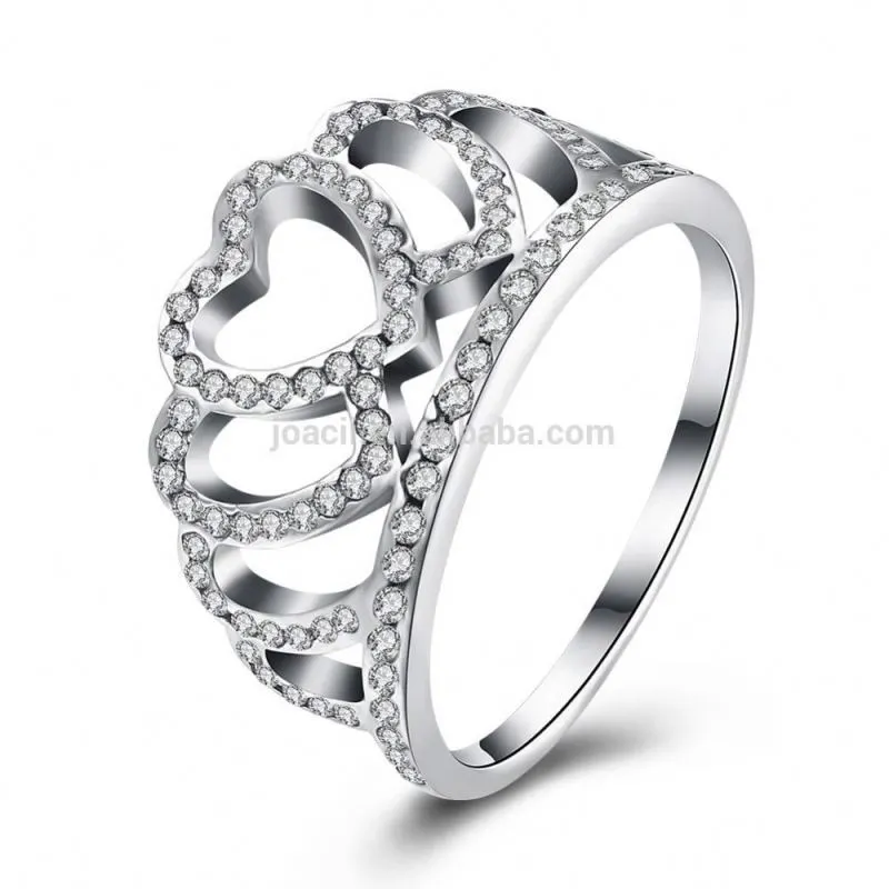 Joacii 925 Sterling Jewelry Manufacturer 18K Silver Plated Crown Ring For Girlfriend With Gioielli Placcati In Oro 1