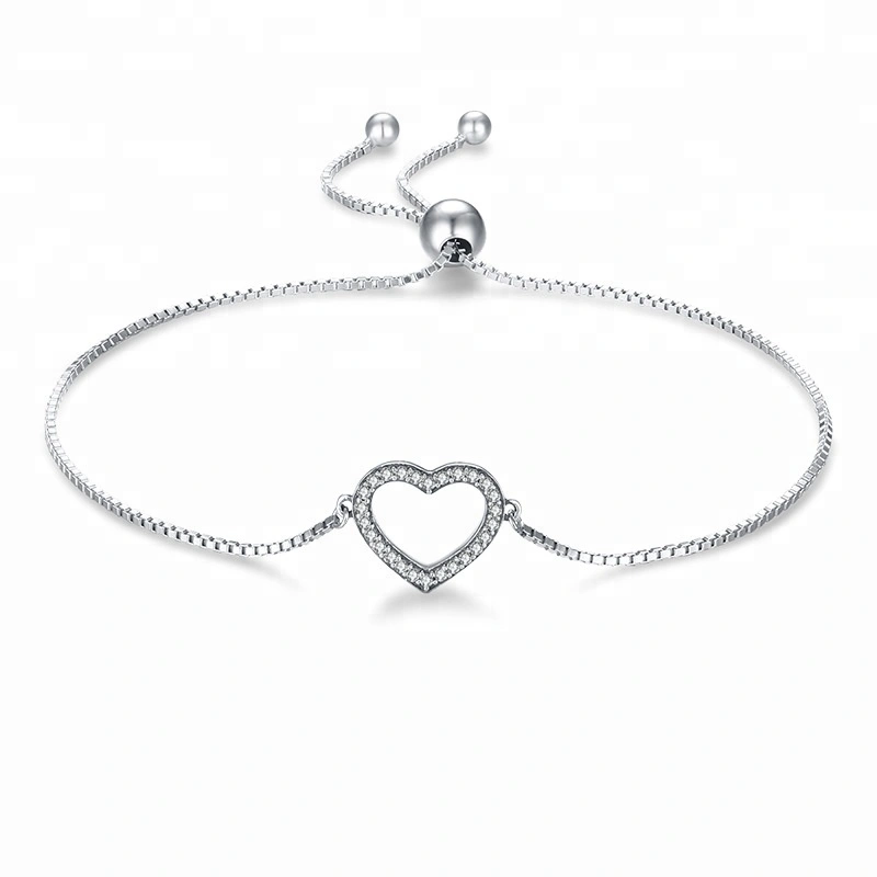 Joacii Hollow Heart Design Oxidized 925 Silver Jewelry Bracelets 1