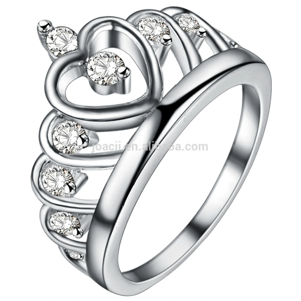 Crown 925 Sterling Silver Ring Women Jewelry With Gioielli Placcati In Oro 1