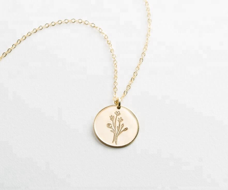 Custom Straw Grass Women Flower Necklace Trendy 925 Silver 18K Plated Coin Floating Antique Gold Pendant Designs 1