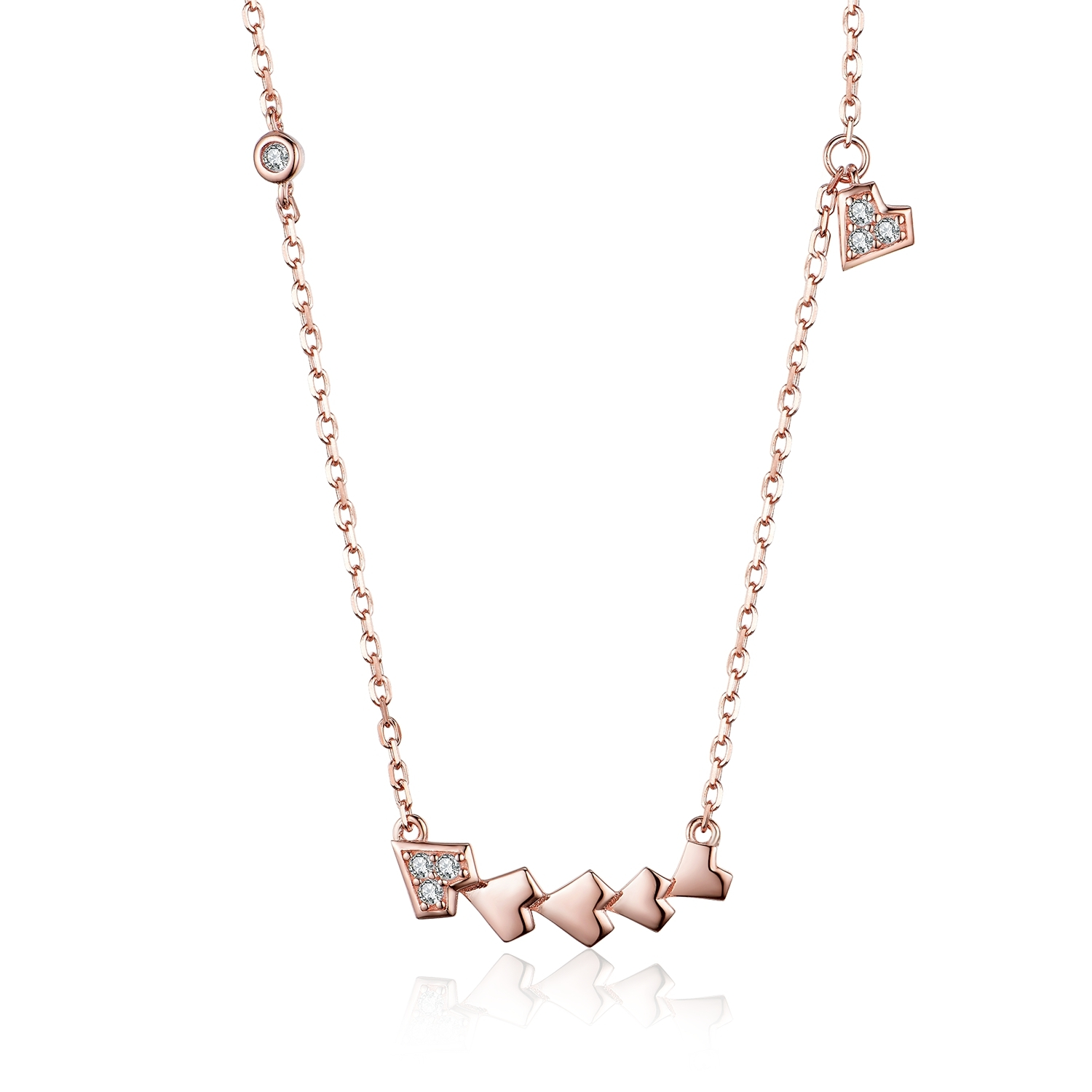 Joacii 925 Sterling Silver Zircon Gold Heart Archery Arrow Necklace With Gioielleria 1