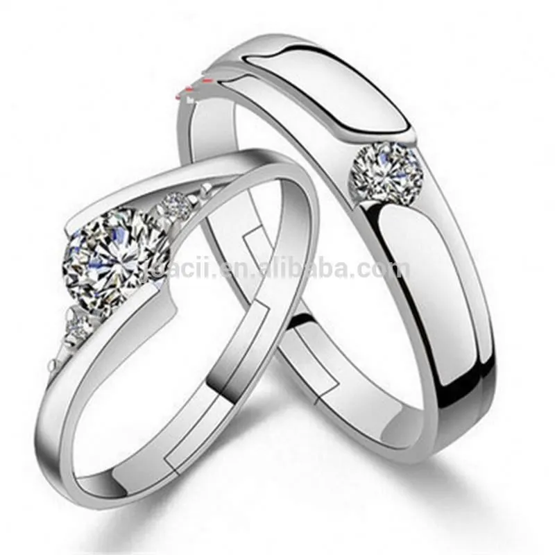 Shinning Sterling Silver Cz Stone 18K Ring Sets Jewelry With Anel 1