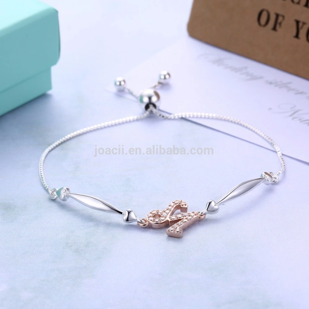 Capricornus rose gold plated jewelry silver 925 chains bracelet 1