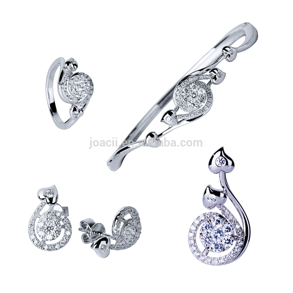 Fashion Teardrop 925 sterling silver jewelry set 1