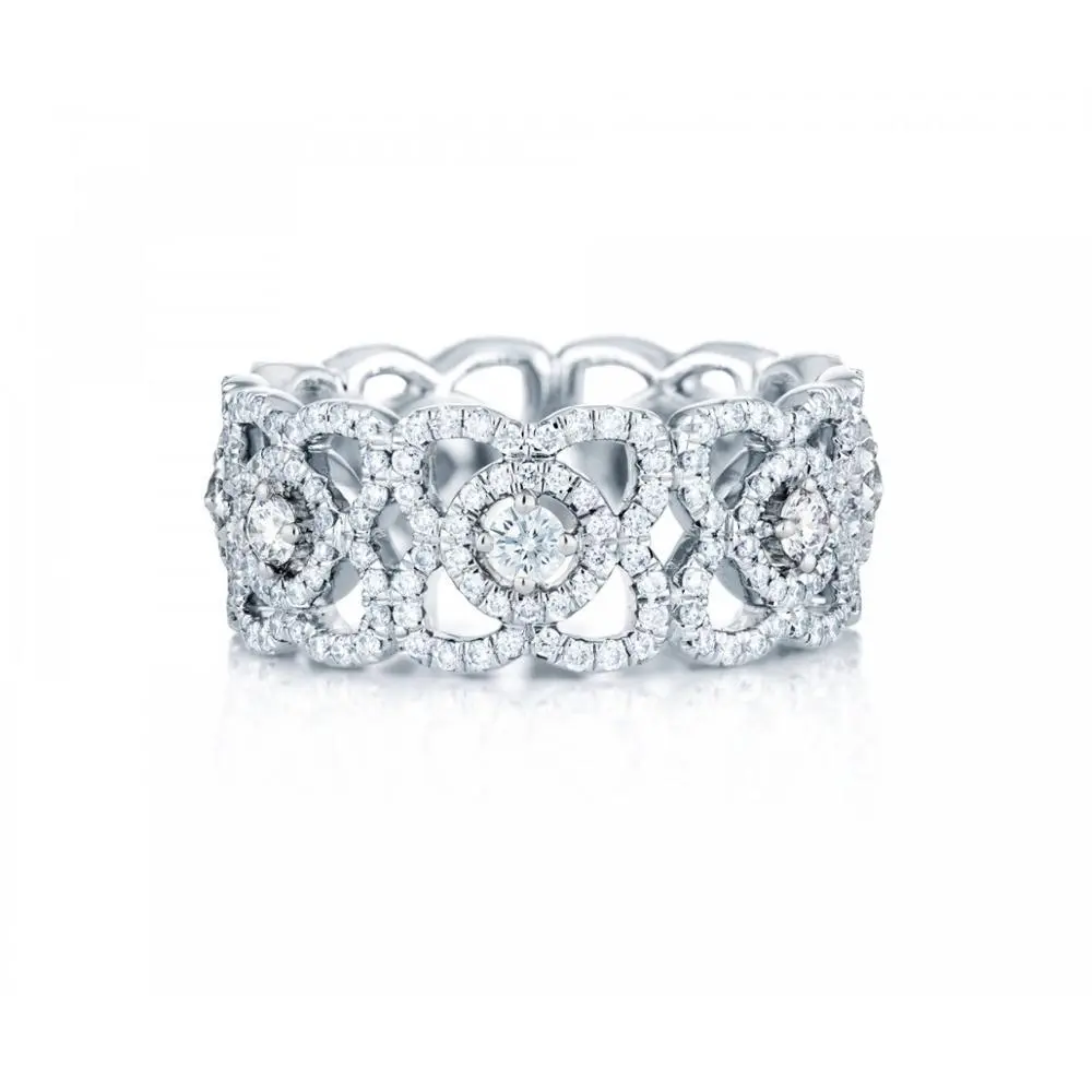 Lotus Design Women'S Silver Ring Iced Out Jewelry 1