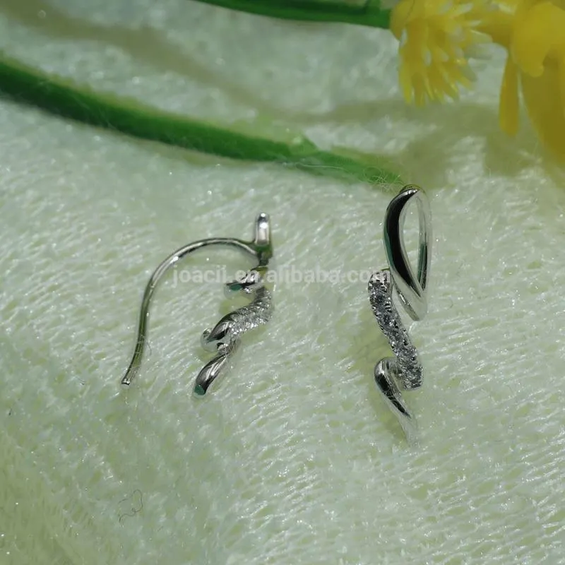 Fashion Design Silver 925 Jewelry Natural Diamond Elegant Earrings With Orecchino 1