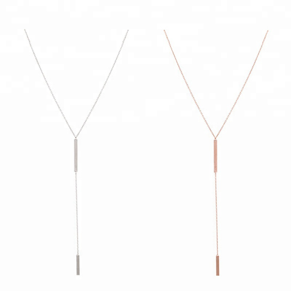 Custom Simple Design Lariat Strip Bar Necklace For Women Costume JewelryParty 1