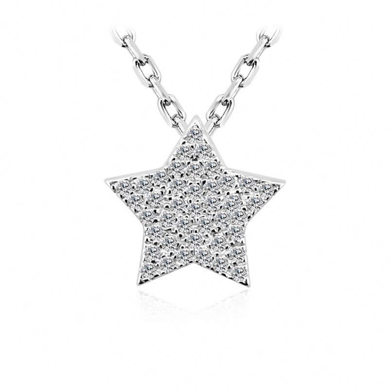 Stylish Five-Pointed Star Silver O-Chain Necklace 1