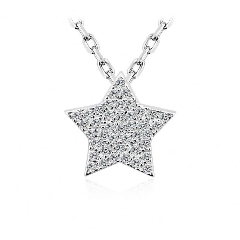 Stylish Five-Pointed Star Silver O-Chain Necklace 1